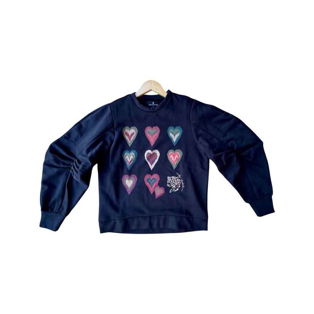 NEW EMILY LOVELOCK women's jemma sweatshirt in black
